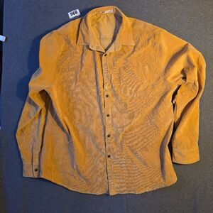 Men's Orange Button Down Shirt